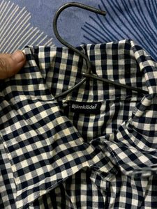 Branded Crop Checked Shirt