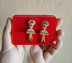 GOLDEN STONE EARRINGS 😍