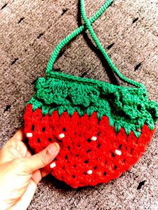 Strawberry macrame Baby sling