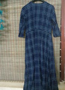 Blue Checked Kurta