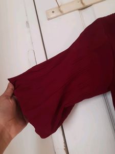 Brown Blouson Top