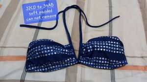 Blue Padded Bikini Top