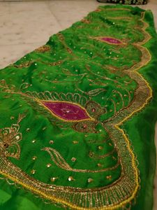 Aari Tari Work Vintage Saree Available Only Onepis