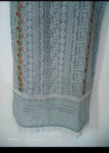 Partywear Pakistani Suit With Organza Dupatta
