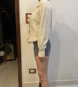 Beige Knit Cardigan