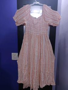 White Print Midi Dress