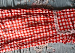 Red &amp; White Checkered Top