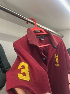 USPA Maroon Polo T-Shirt
