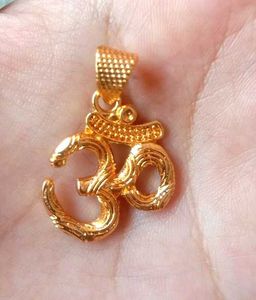 Gold Om Pendant For Men And Women