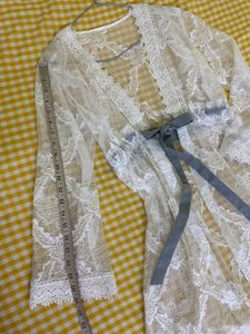 Nightie/robe Lace Cover-Up Fits S/M