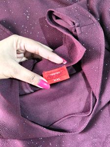 Sassafras Elegant Maroon Midi Dress xxl