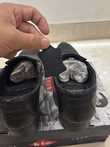 Black Textured Lee Cooper Shoes Men’s