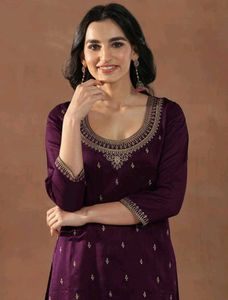 Elegant Purple Kurta Set