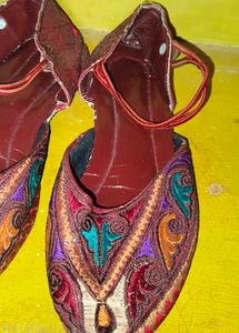 Vintage Embroidered Ankle Strap Shoes