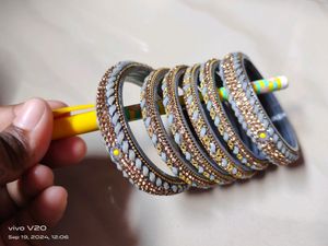 Beautiful 😻 Greay Colour Bangles 😘