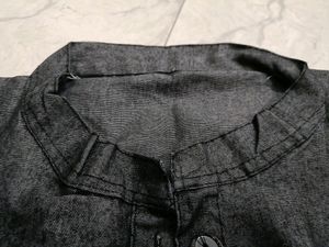 A Chambray Charcoal Tunic Top!