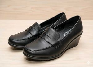 Xoleflex Black Leather Loafers
