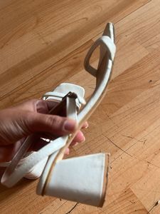 Elegant White Strappy block heel Sandals