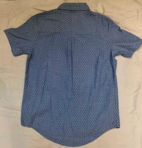 Boys Blue Patterned Shirt