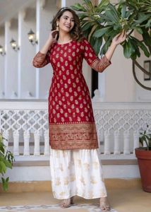 A Beautiful Kurta With Sharara