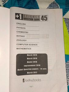 Plus One Science Question Bank