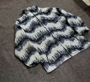 Patterned Fleece Jacket