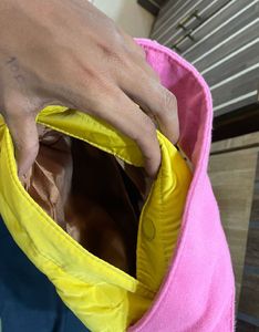 Yellow Quilted Handbag