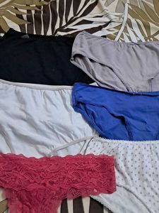 Combo Of  Six  Pure Cotton Imported Fabric Panty