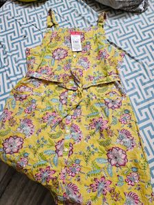Yellow Floral Yousta Dress - Size L