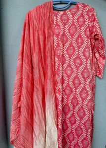 Printed Kurta Set With Dupatta