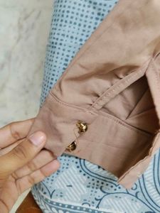 Tan Button-Down Shirt