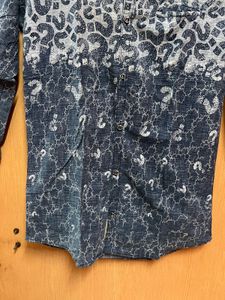 Blue Cotton Shirt For Men With Lightning Print