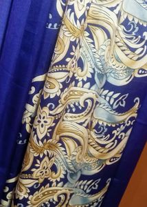 Blue Floral Print Fabric