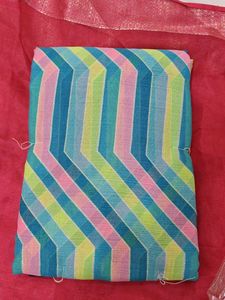 Striped saree with blouse