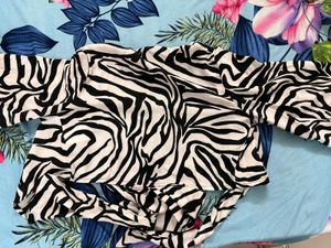 Zebra Print Crop Top