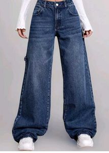 Trendy Wide Leg Jeans