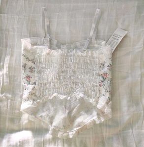 French Vintage Lace Details Camisole Top ✨