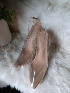 Clear Transparent Pointed High Heels