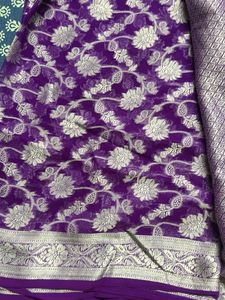 Purple Georgette Saree