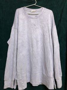 Sage Collective Large Purple Scuba Cozy T Shirt