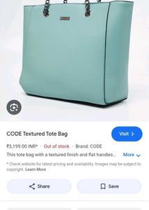 Pastel Blue Shoulder/Tote Bag from CODE