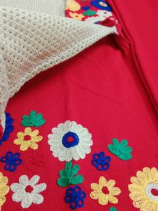 Elegant woollen Embroidered Kurta Set