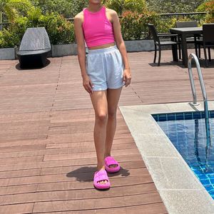Hot Pink Ribbed Tank Top
