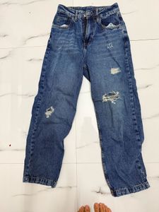 Ripped Blue Jeans xs size not used