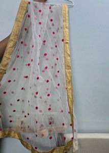 Stylish White Net Dupatta