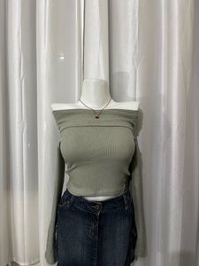 Off-Shoulder Long Sleeve Top
