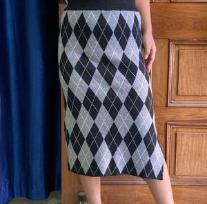 Argyle Knit Skirt