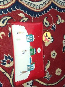 Cute Winter Red Pouch