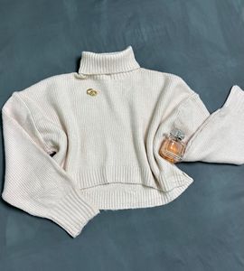 Cream Turtleneck Sweater