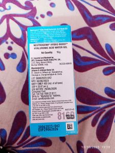 new Neutrogena Hydro Boost Gel